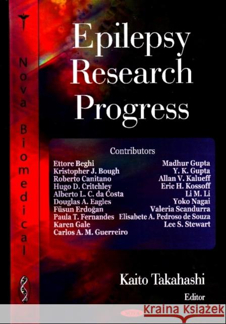 Epilepsy Research Progress Kaito Takahashi 9781604560916 Nova Science Publishers Inc - książka