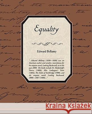 Equality Edward Bellamy 9781438513256 Book Jungle - książka