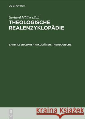 Erasmus - Fakultäten, Theologische  9783110085754 De Gruyter - książka