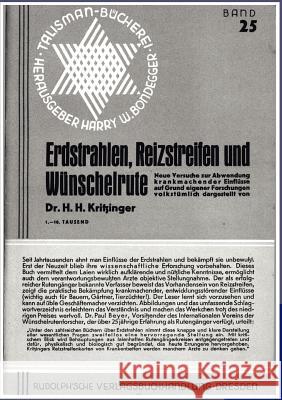 Erdstrahlen, Reizstreifen und Wünschelrute Kritzinger, H. H. 9783943233629 Sarastro - książka