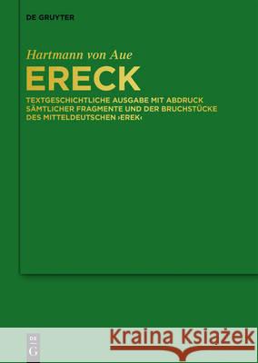 Ereck Hartmann Von Aue 9783050063850 de Gruyter - książka