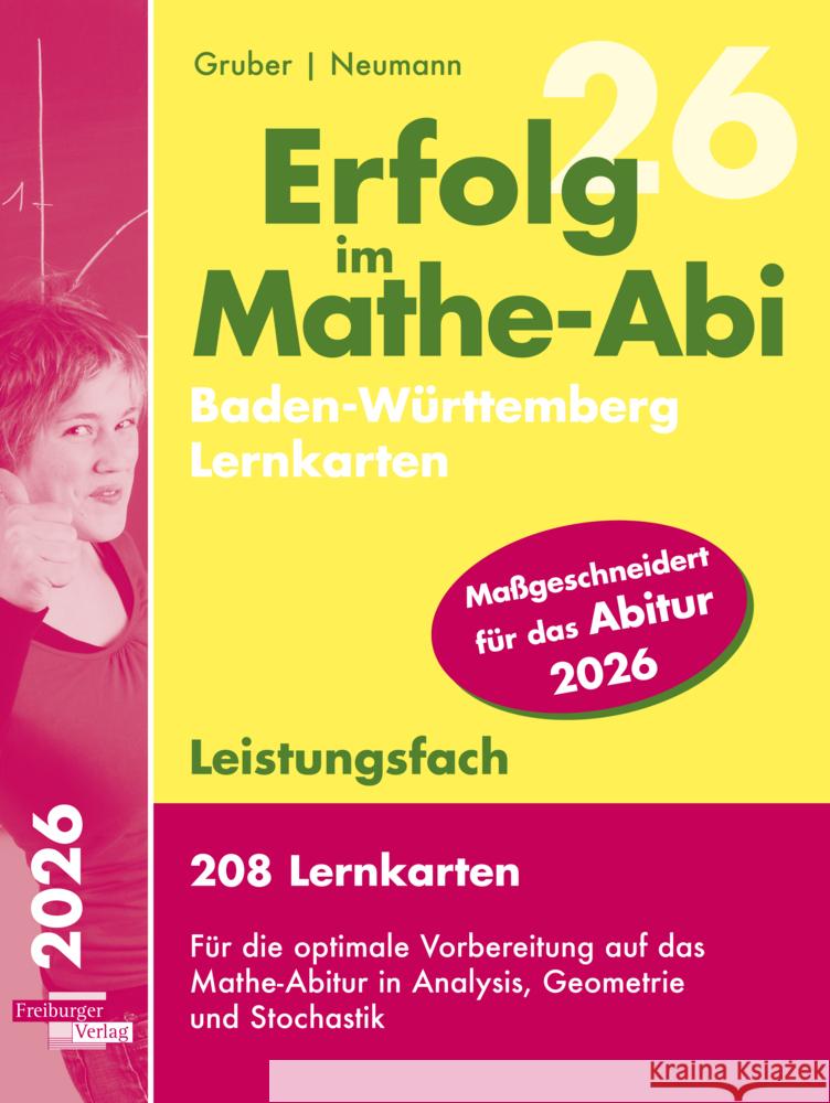 Erfolg im Mathe-Abi 2025, 208 Lernkarten Leistungsfach Allgemeinbildendes Gymnasium Baden-Württemberg Gruber, Helmut, Neumann, Robert 9783868149289 Freiburger Verlag GmbH - książka