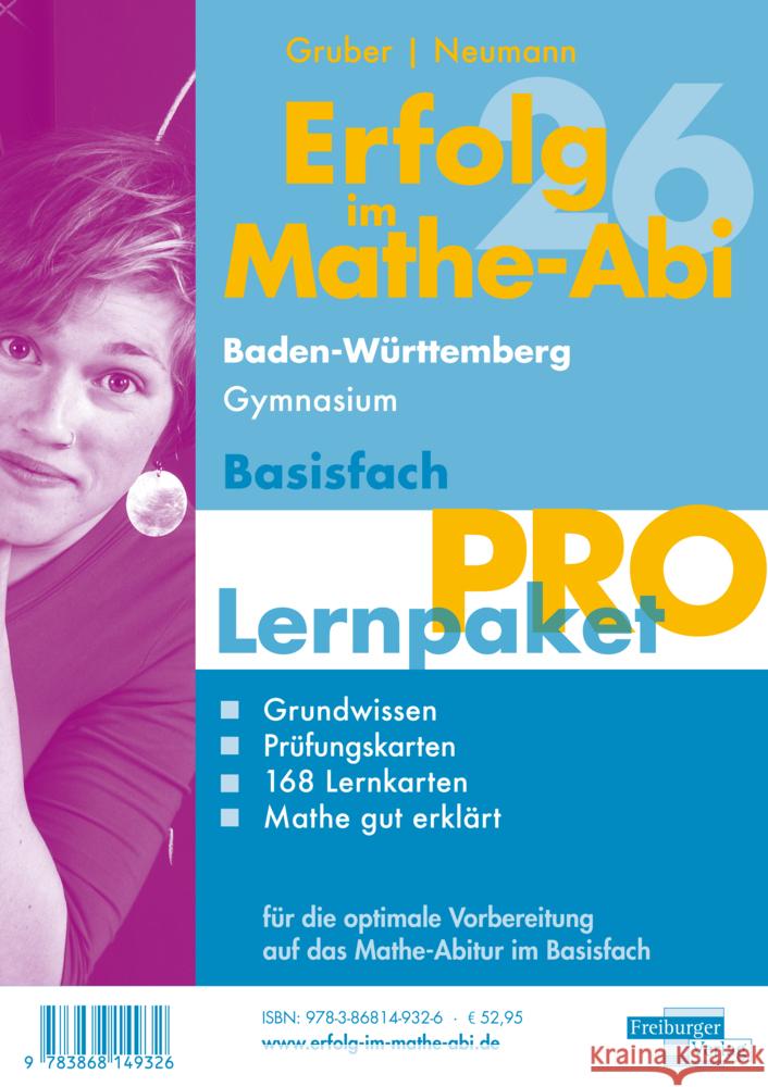 Erfolg im Mathe-Abi 2026 Lernpaket Basisfach 'Pro' Baden-Württemberg Gymnasium Gruber, Helmut, Neumann, Robert, Rosner, Stefan 9783868149326 Freiburger Verlag GmbH - książka