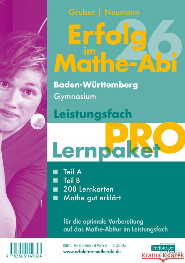 Erfolg im Mathe-Abi 2026 Lernpaket Leistungsfach 'Pro' Baden-Württemberg Gymnasium Gruber, Helmut, Neumann, Robert, Rosner, Stefan 9783868149364 Freiburger Verlag GmbH - książka