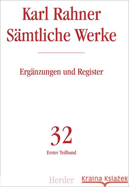 Erganzungen: 1. Teilband Rahner, Karl 9783451237324 Herder, Freiburg - książka