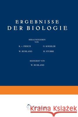 Ergebnisse Der Biologie: Siebzehnter Band Frisch, K. V. 9783642891977 Springer - książka