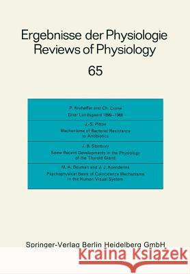 Ergebnisse Der Physiologie / Reviews of Physiology: Biologischen Chemie Und Experimentellen Pharmakologie / Biochemistry and Experimental Pharmacology Adrian, R. H. 9783540058144 Not Avail - książka