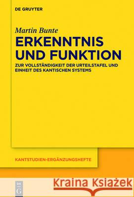 Erkenntnis und Funktion Bunte, Martin 9783110488029 de Gruyter - książka