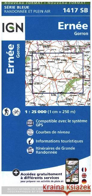 Ernee / Gorron: 2016  9782758535416 Institut Geographique National - książka