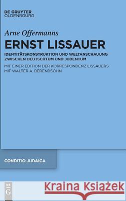 Ernst Lissauer Offermanns, Arne 9783110595901 Walter de Gruyter - książka