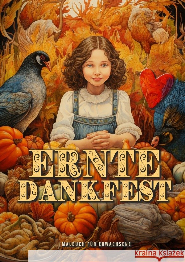 Erntedankfest Malbuch für Erwachsene Publishing, Monsoon, Grafik, Musterstück 9783758421419 epubli - książka