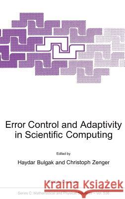 Error Control and Adaptivity in Scientific Computing Haydra Bulgak Christoph Zenger Hayder Bulgak 9780792358084 Kluwer Academic Publishers - książka