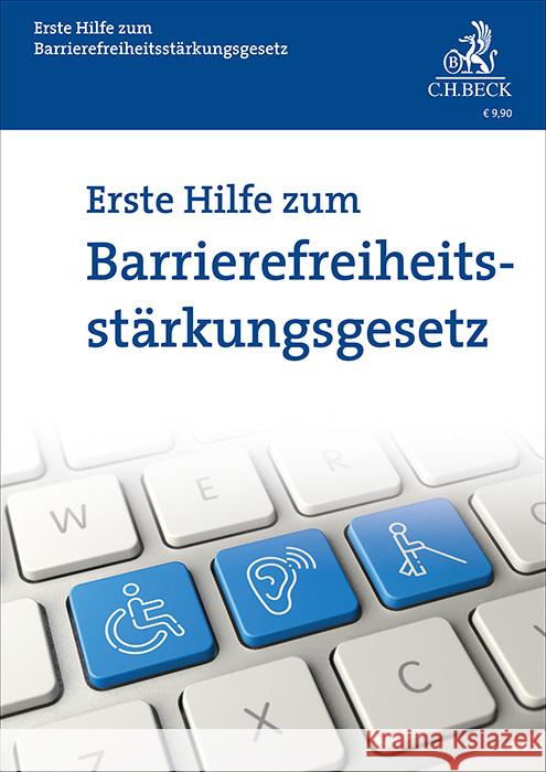 Erste Hilfe zum Barrierefreiheitsstärkungsgesetz Schwartmann, Rolf, Hansen, Marit 9783406812958 Beck Juristischer Verlag - książka