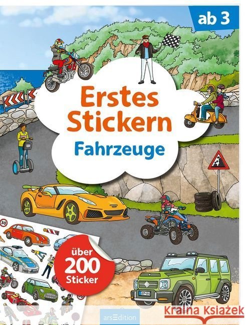 Erstes Stickern Fahrzeuge : Über 200 Sticker  9783845831855 ars edition - książka