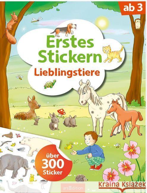 Erstes Stickern Lieblingstiere : Über 300 Sticker  9783845829050 ars edition - książka