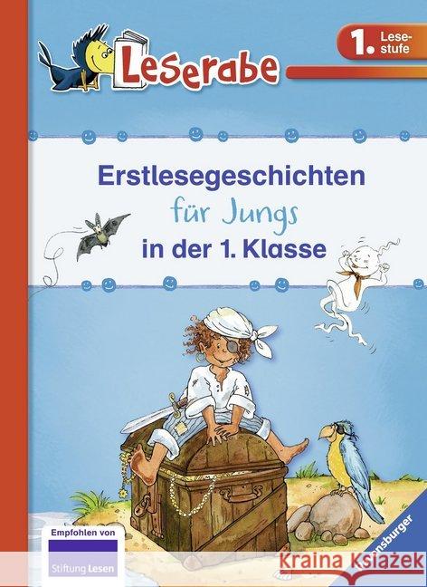 Erstlesegeschichten für Jungs in der 1. Klasse : Piratengeschichten; Geisteralarm! Lustige Spukgeschichten. 2 Bücher in einem Band. Mit Leserätsel Klein, Martin; Leopé 9783473364312 Ravensburger Buchverlag - książka