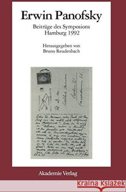 Erwin Panofsky : Beiträge des Symposions Hamburg 1992  9783050023922 Akademie Verlag - książka