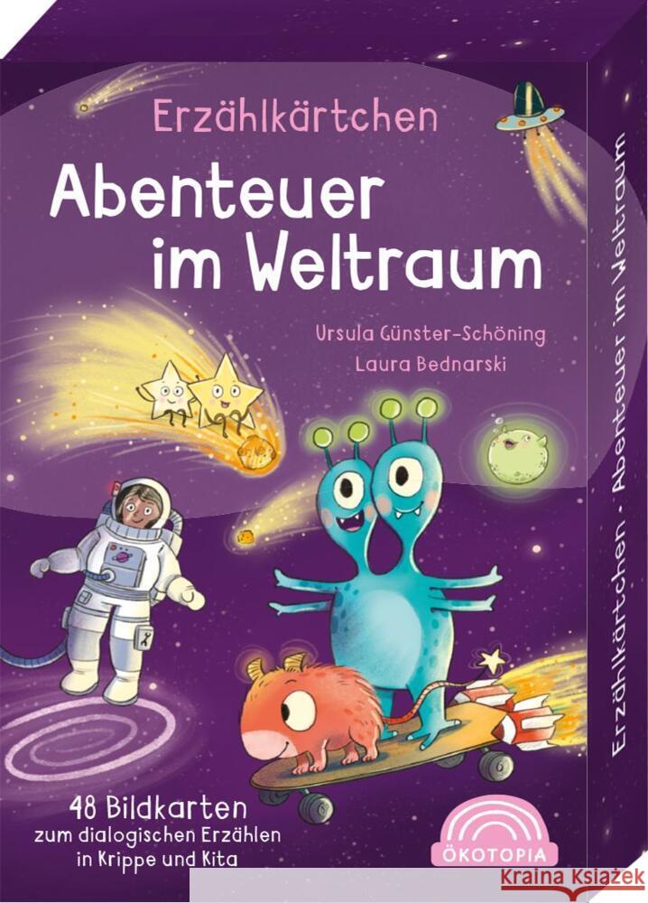 Erzählkärtchen: Abenteuer im Weltraum Günster-Schöning, Ursula 9783960463849 Klett Kita - książka