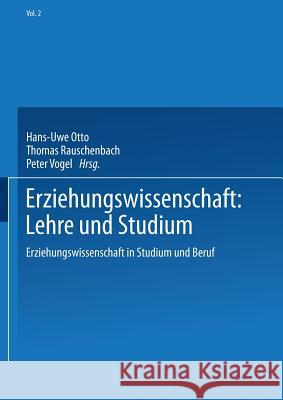 Erziehungswissenschaft: Lehre Und Studium Otto, Hans-Uwe 9783322932396 Vs Verlag Fur Sozialwissenschaften - książka