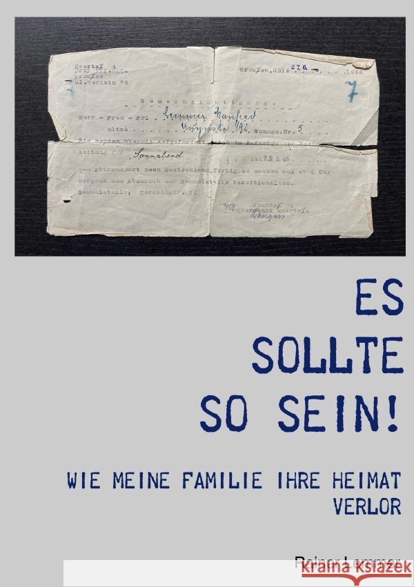 Es sollte so sein! Lemmer, Rainer 9783754942949 epubli - książka