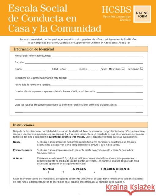 Escala Social de Conducta en Casa y la Comunidad = Home & Community Social Behavior Scales Rating Form Merrell, Kenneth 9781557669933 Paul H Brookes Publishing - książka