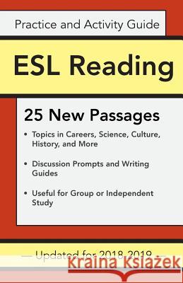 ESL Reading: 25 New Passages Esl by Prepvantage 9781721224388 Createspace Independent Publishing Platform - książka
