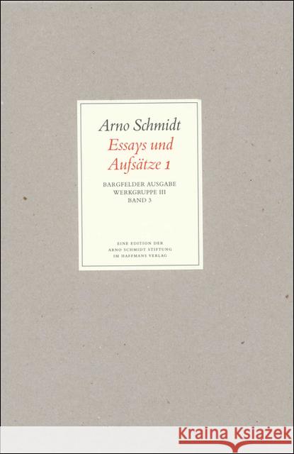 Essays und Aufsätze. Tl.1 Schmidt, Arno   9783518800317 Suhrkamp - książka