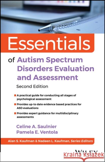 Essentials of Autism Spectrum Disorders Evaluation and Assessment Pamela E. (Yale Child Study Center, New Haven, CT) Ventola 9781119982517 John Wiley & Sons Inc - książka