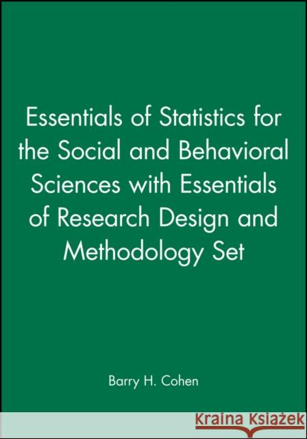 Essentials of Behavioral Science, 2-Volume Set Cohen, Barry H. 9780470293089 JOHN WILEY AND SONS LTD - książka