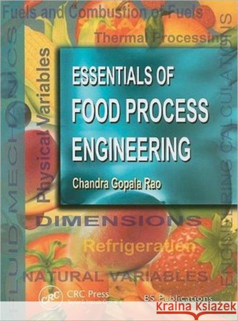 Essentials of Food Process Engineering Gopala Ra 9781439803103 CRC Press - książka