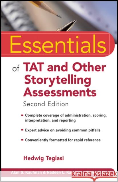 Essentials of Tat and Other Storytelling Assessments Teglasi, Hedwig 9780470281925  - książka