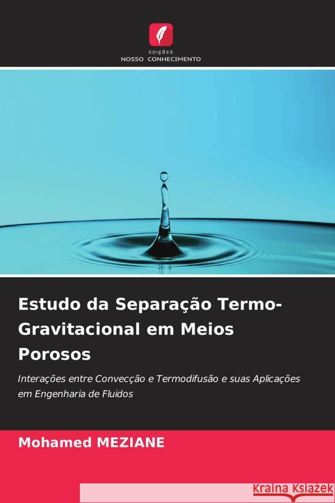 Estudo da Separação Termo-Gravitacional em Meios Porosos MEZIANE, Mohamed 9786208281120 Edições Nosso Conhecimento - książka