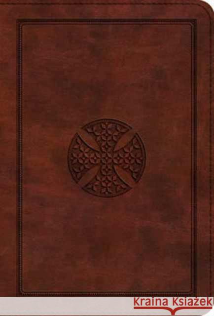 ESV Large Print Compact Bible (Trutone, Brown, Mosaic Cross Design)  9781433556043 Crossway Books - książka