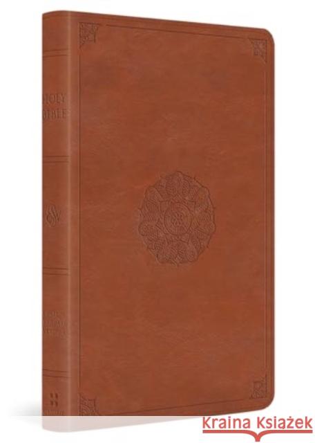 ESV Large Print Thinline Bible (TruTone, English Saddle, Emblem Design)  9781433598302 Crossway - książka
