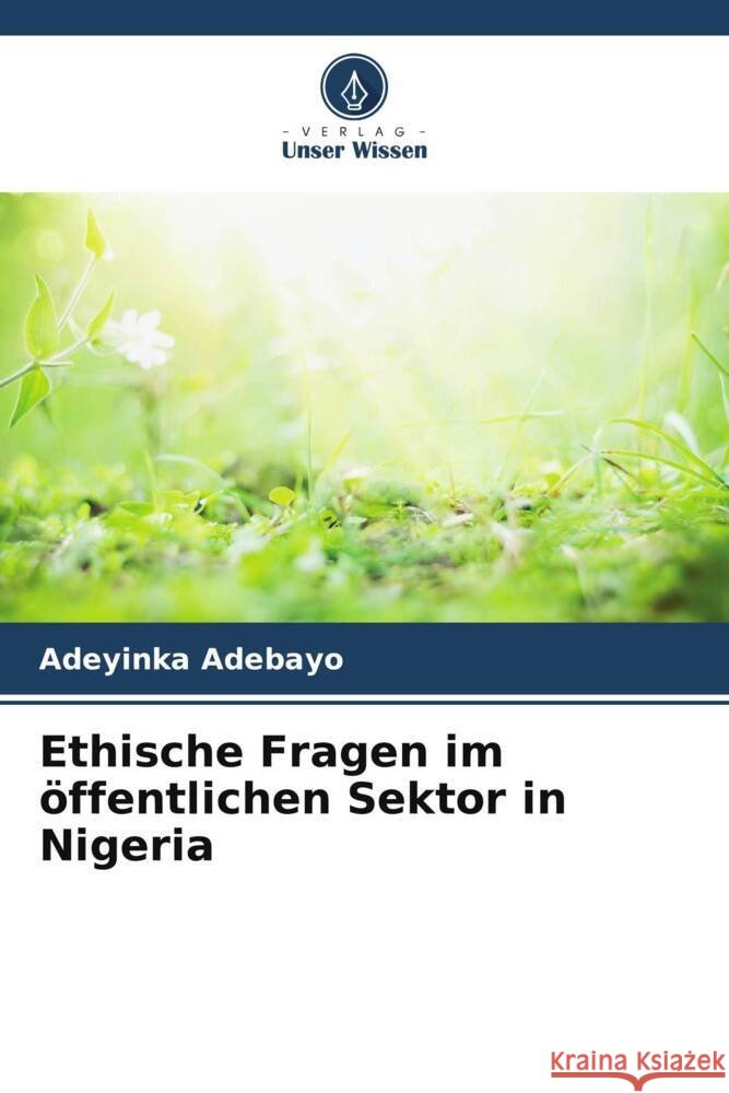 Ethische Fragen im öffentlichen Sektor in Nigeria Adebayo, Adeyinka 9786208180454 Verlag Unser Wissen - książka
