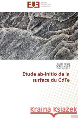 Etude Ab-Initio de la Surface Du Cdte Collectif 9783841737427 Editions Universitaires Europeennes - książka