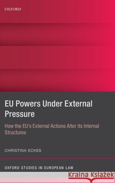 Eu Powers Under External Pressure: How the Eu's External Actions Alter Its Internal Structures Eckes, Christina 9780198785545 Oxford University Press, USA - książka