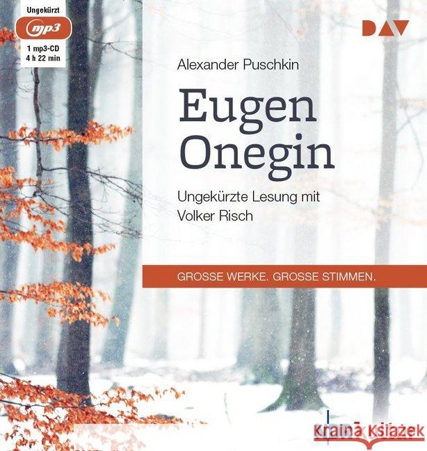 Eugen Onegin, 1 MP3-CD : Ungekürzte Lesung Puschkin, Alexander S. 9783862317219 Der Audio Verlag, DAV - książka