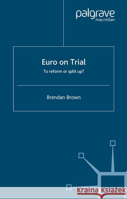 Euro on Trial: To Reform or Split Up? Brown, B. 9781349511471 Palgrave Macmillan - książka