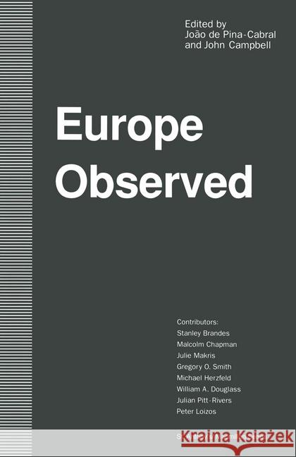 Europe Observed Joao De Pina-Cabral John Campbelld 9780333538241 Palgrave MacMillan - książka