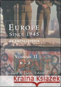 Europe Since 1945 Vol 2 CL Cook, Bernard A. 9780815340584 Taylor & Francis - książka