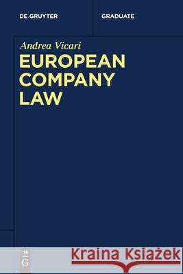 European Company Law Andrea Vicari 9783110722468 De Gruyter - książka