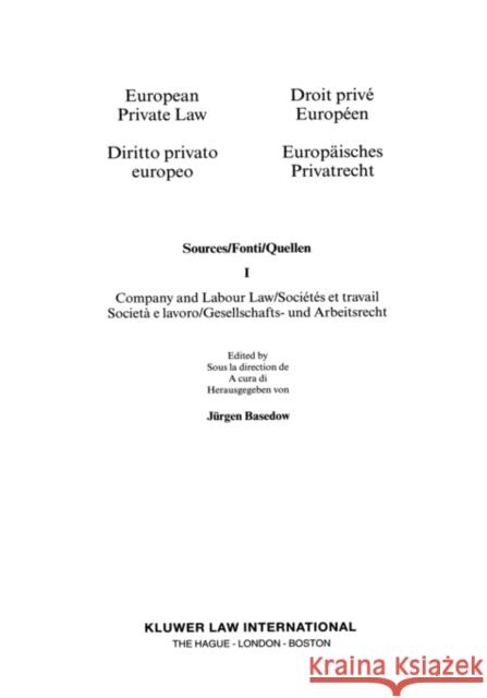 European Private Law Basedow                                  Jurgen Basedow Jurgen Basedow 9789041112910 Kluwer Law International - książka