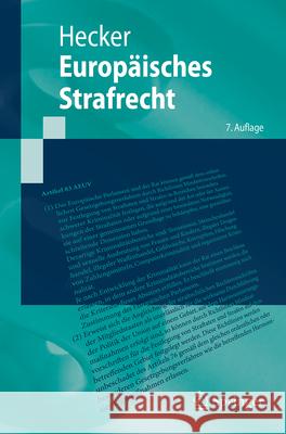 Europ?isches Strafrecht Bernd Hecker 9783662694916 Springer - książka