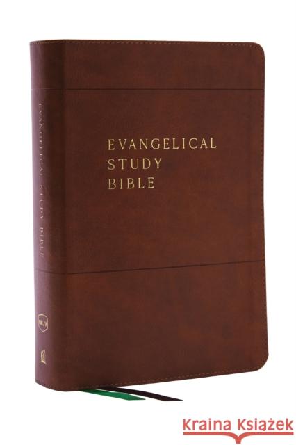 Evangelical Study Bible: Christ-centered. Faith-building. Mission-focused. (NKJV, Brown Leathersoft, Red Letter, Large Comfort Print) Thomas Nelson 9780785227793 Thomas Nelson Publishers - książka