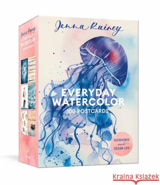 Everyday Watercolor 100 Postcards: Seashores and Ocean Life Jenna Rainey 9780593580523 Clarkson Potter Publishers - książka
