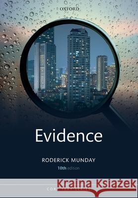 Evidence 10th Edition Munday 9780198832461 Oxford University Press, USA - książka