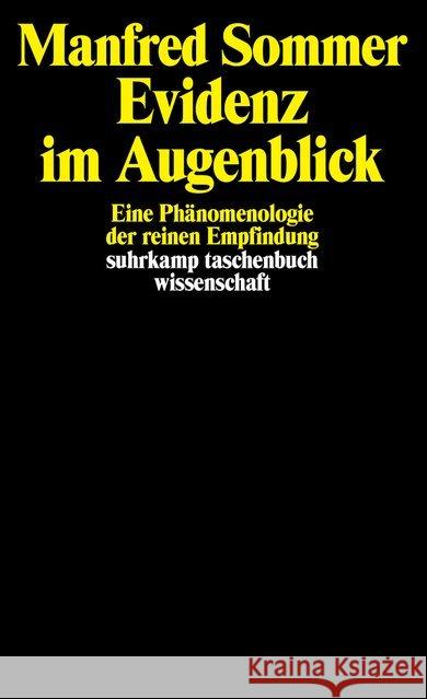 Evidenz im Augenblick Sommer, Manfred 9783518288917 Suhrkamp - książka