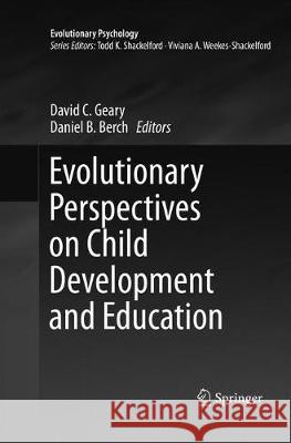 Evolutionary Perspectives on Child Development and Education  9783319806990 Springer - książka