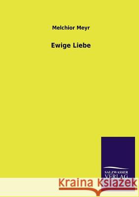 Ewige Liebe Melchior Meyr 9783846034422 Salzwasser-Verlag Gmbh - książka